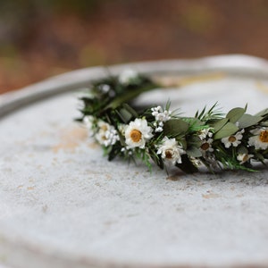 Kopf Kranz, Hochzeit Stirnband, Rustikaler Kranz, Trockenblumen Stirnband, Volkshochzeit, Rustikale Hochzeit Bild 4