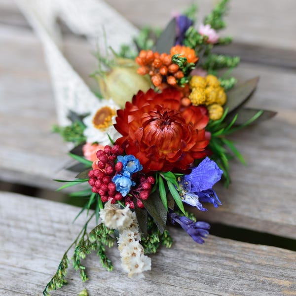 Rustic hand corsair, Colorful hand bouquet for bridesmaid, Wedding decoration for bridesmaid, Flower hand band, wedding corsair