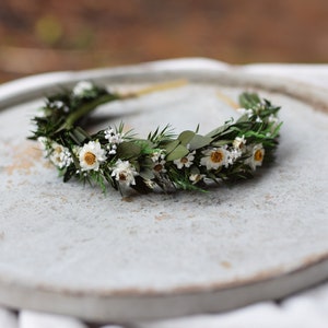 Kopf Kranz, Hochzeit Stirnband, Rustikaler Kranz, Trockenblumen Stirnband, Volkshochzeit, Rustikale Hochzeit Bild 2