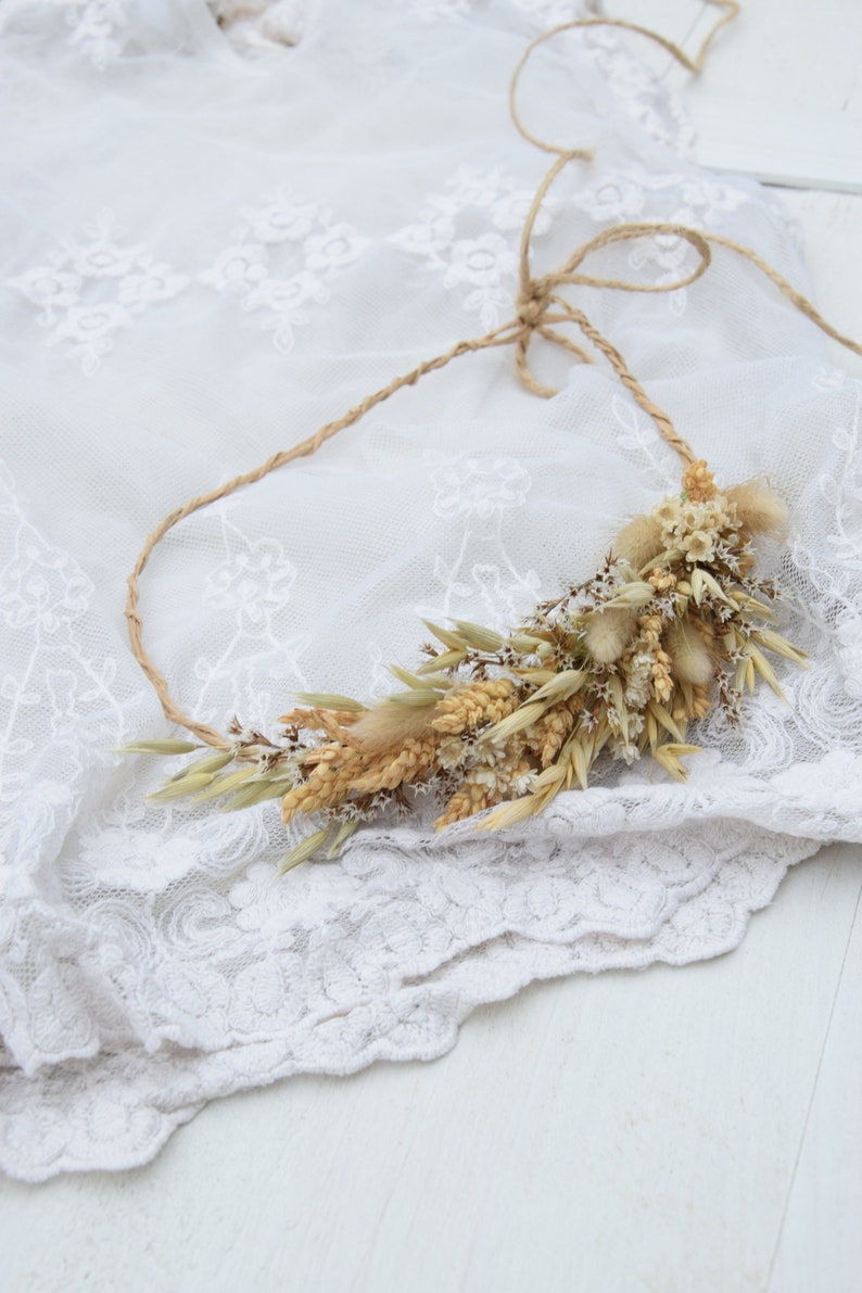 Bridal flower crown Wildflower crown Wedding flower crown Dried Flower crown Rustic Flower Crown headwreath Maternity photosession