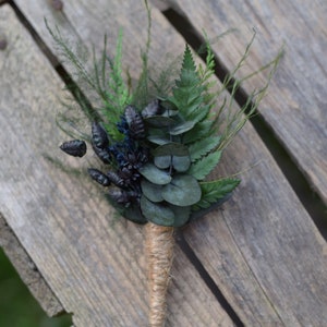 Rustic wedding buttonhole, Woodland boutonniere, Forest wedding, Greenery Grooms Buttonhole, Forest boutonniere, winter buttonhole