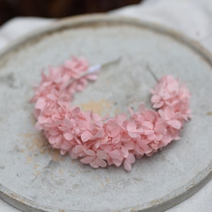 Pink Hydrangea Headband, Hydrangea flower crown, Dried Flower Headband, Folk Wedding, Fall Wedding