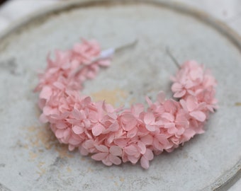 Pink Hydrangea Headband, Hydrangea flower crown, Dried Flower Headband, Folk Wedding, Fall Wedding
