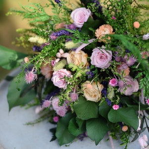 Colorful Bridal Bouquet, Dried Flower Wedding Bouquet, Bridesmaid Bouquet, Rustic Wedding, Wildflower Bouquet