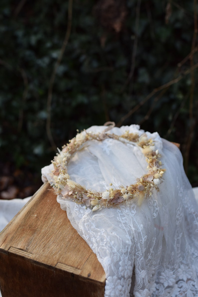 Dried Flower crown, Wedding flower crown, Bridal flower crown, Rustic Flower Crown, Maternity photosession, Wildflower crown, headwreath image 2