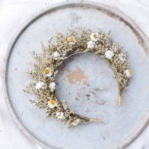 Head wreath, Wedding headband, Rustic wreath, dried flowers headband, Folk wedding, Rustic wedding