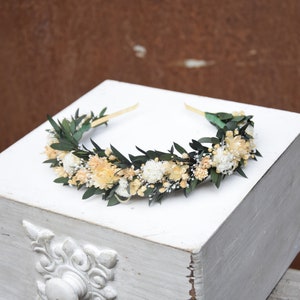 Corona di fiori secchi reali, corona di nozze essiccata, corona di respiro del bambino di eucalipto essiccato reale, corona di Gypsophila