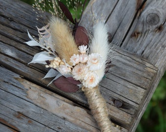 Rustic wedding buttonhole, Woodland dried boutonniere, Vintage or country wedding, Dried Flower Grooms Buttonhole