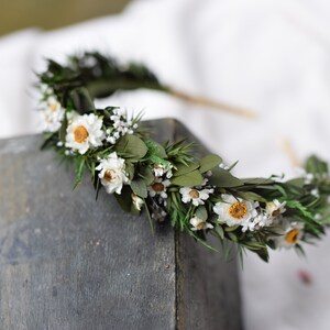 Hoofd krans, bruiloft hoofdband, rustieke krans, gedroogde bloemen hoofdband, folk bruiloft, rustieke bruiloft afbeelding 8