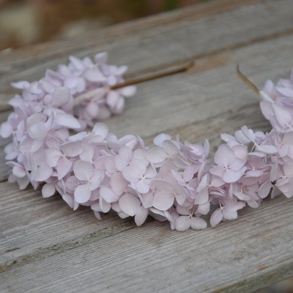 hydrangea headband for the bride or bridesmaid