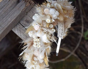 Head wreath, Wedding headband, Rustic wreath, dried flowers headband, Folk wedding, Rustic wedding