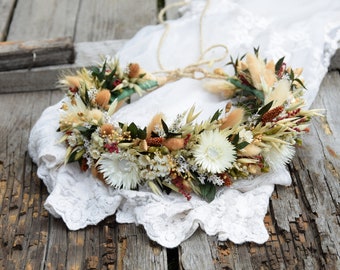 Dried Flower crown, Wedding flower crown, Bridal flower crown, Rustic Flower Crown, Maternity photosession, Wildflower crown, headwreath