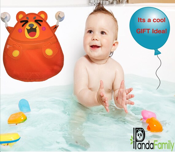 Bath Toy Organizer 2 Heavy Duty Suction Cups. Huge Mesh Bag Keep Toys Dry Mold Free Clean. Easy Installation. Etsy