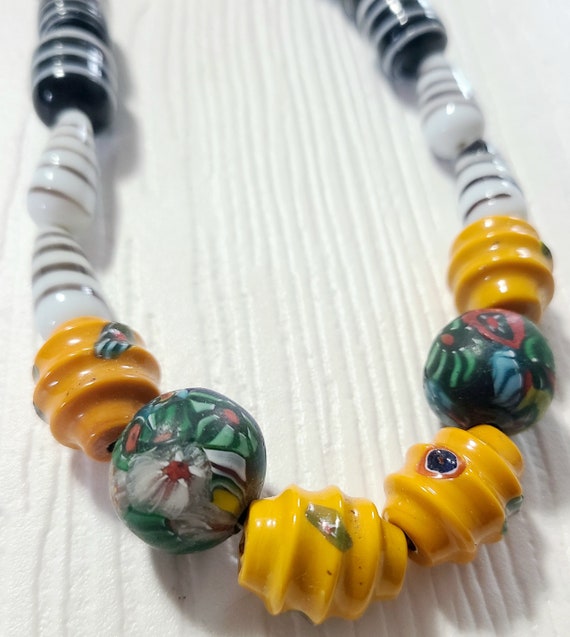 Vintage African Glass Trade Bead Necklace