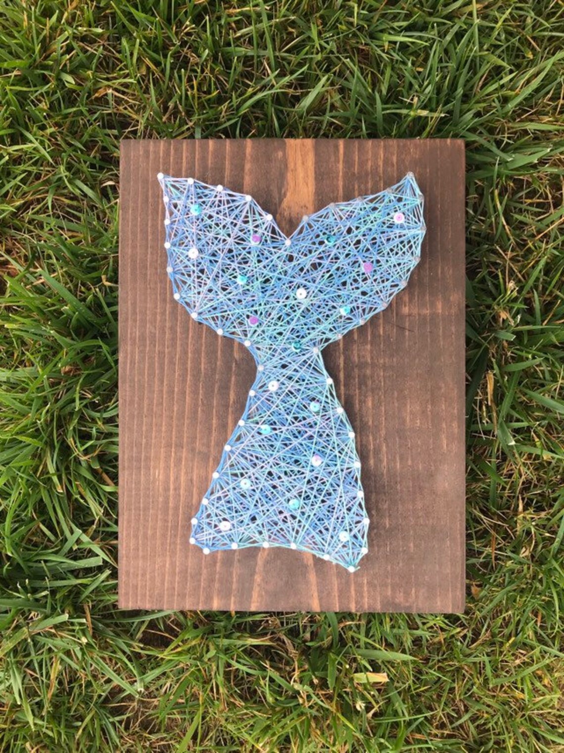 Mermaid String Art Mermaid Tail Mermaid Art Mermaid Decor Etsy