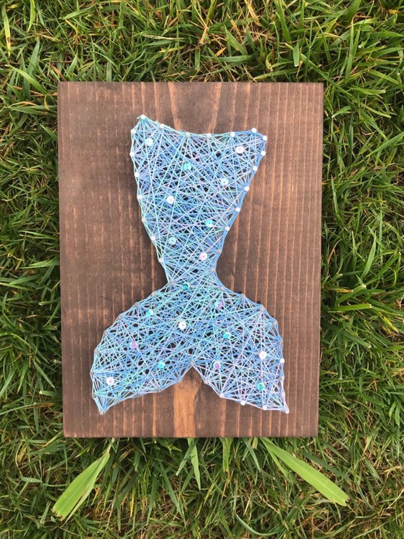 Mermaid String Art Mermaid Tail Mermaid Art Mermaid Decor | Etsy