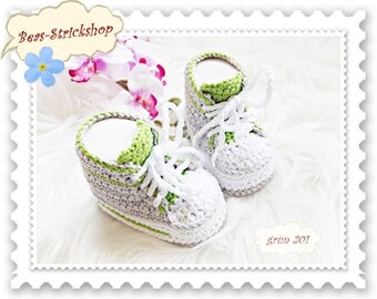 1 pair of baby shoes, 0-3 months, foot length 9 cm, made of cotton Oeko-Tex 100, gift for birth