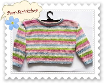 Sweater, size 98-104, children's sweater, sweater, knitted sweater, wool sweater, children's clothing, children's sweater knitted, striped children's sweater