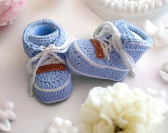 Baby shoes, crawling shoes, foot length 9 cm, made of Oeko-Tex 100 cotton, gift for a birth, baby shower