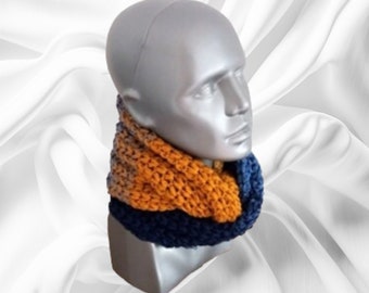 Loop scarf Knitted scarf Wool scarf Handmade crocheted wool