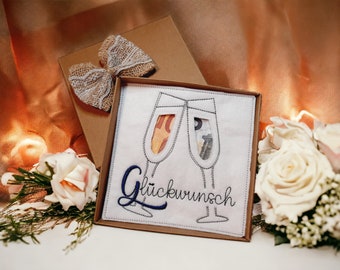 Glückwunschkarte zum Geburtstag, Wunscherfüller, Gutschein, Geldgeschenk, Geschengutschein aus Wollfilz, Gutscheinbox, Geburtstag