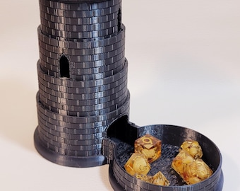 Foldable 3D printed Dice Tower for Ttrpg and Dnd like games