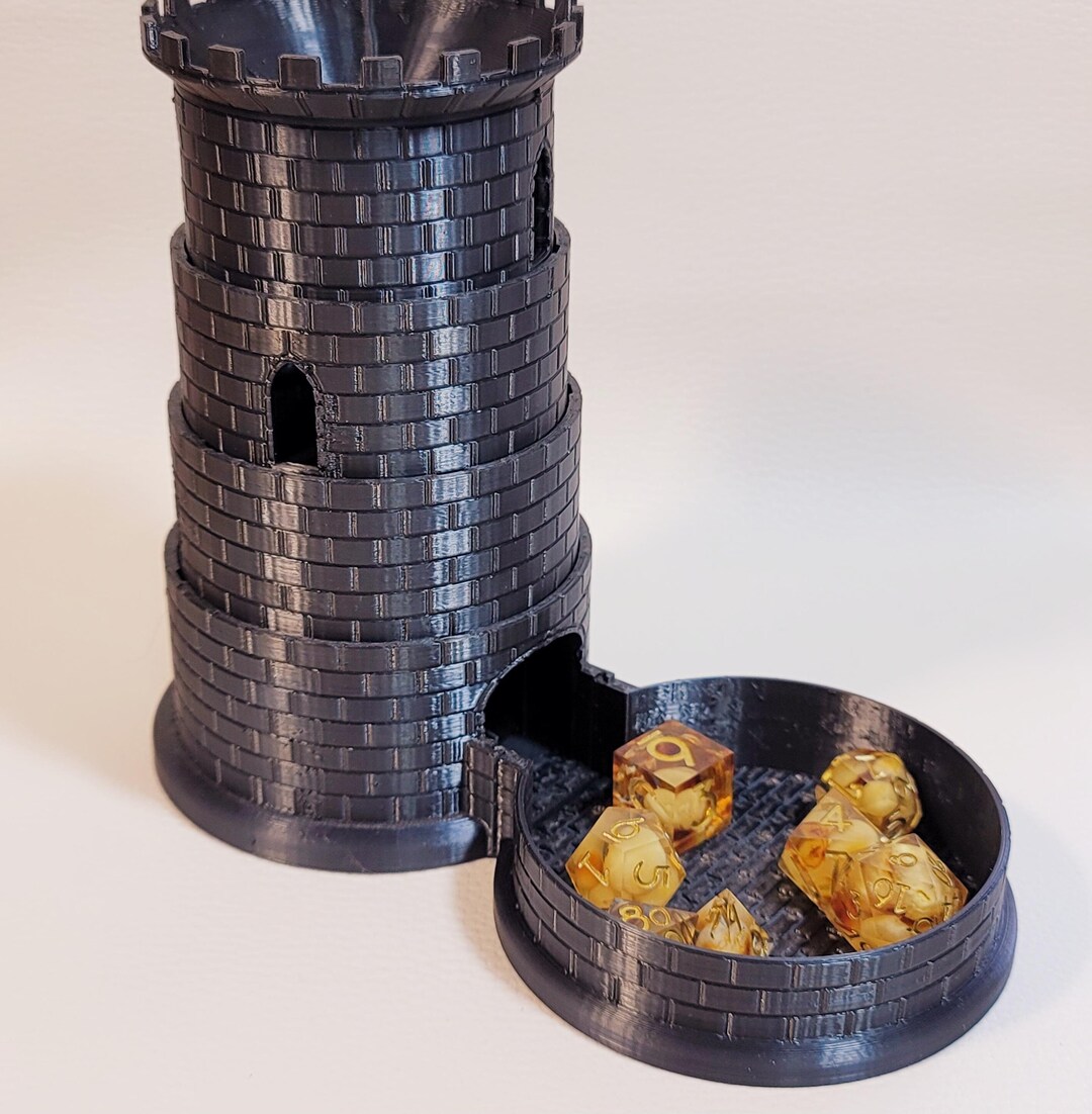 Foldable 3D Printed Dice Tower for Ttrpg and Dnd Like Games - Etsy