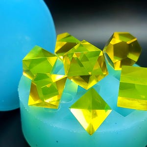 Clear Blanks Silicone Mold - Food Grade Platinum Silicone for Resin Dice Making - Custom Polyhedral Dice Mold with Alternative shapes