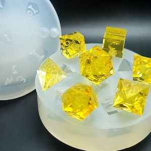 Silicone Mold for Resin Dice making- Food Grade Platinum Silicone DnD mold- Custom Polyhedral Dice Mold with Alternative shapes