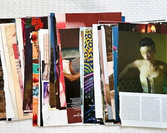 Full Pages Magazine Sheets | 25+ Large Pages for Collage, Junk Journaling | Fashion and Lifestyle Mixed Pack | Journaling Ephemera Supplies