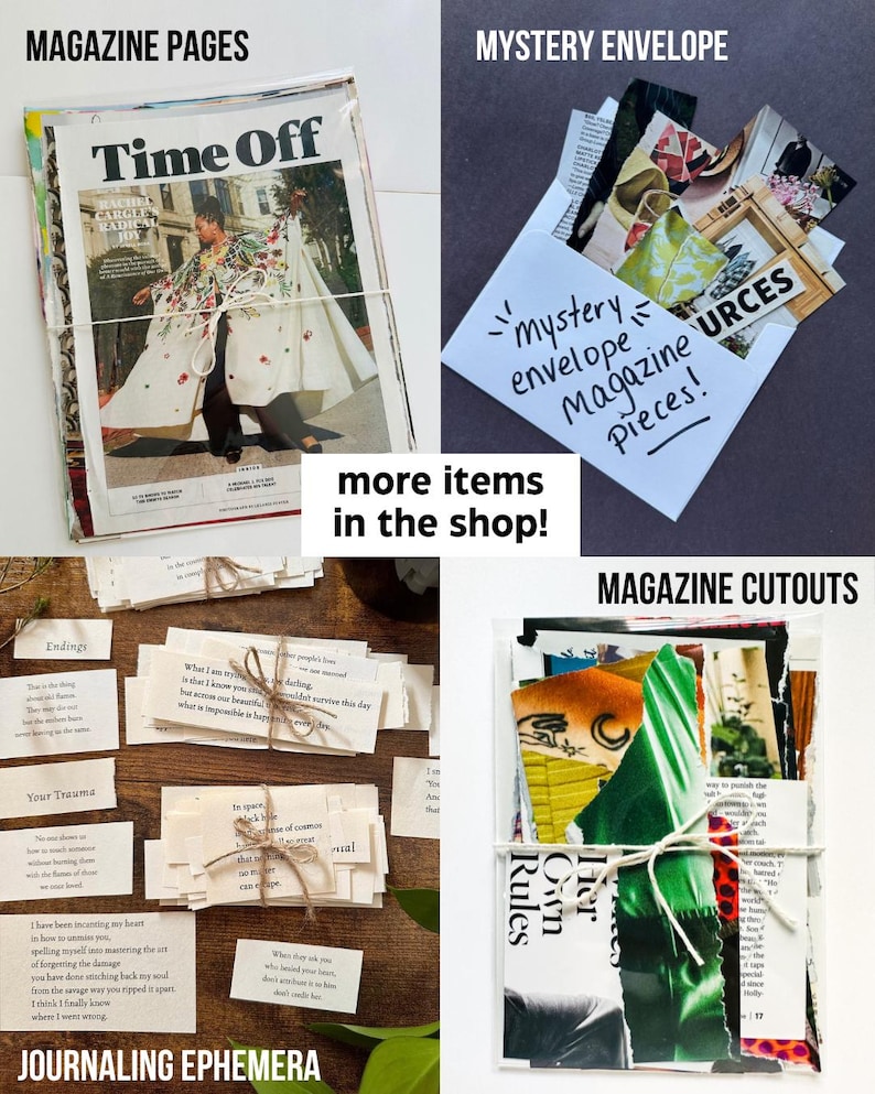 Magazine Fragments 50+pcs Magazine Cutout Clippings for Collage, Vision Board ...