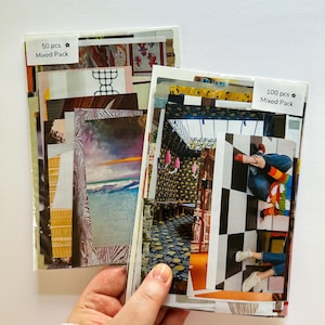 Mixed Pack Magazine Cutout Clippings | Colors, Patterns, Textures, Backgrounds | Junk Journaling Collage, Scrapbook | 50+pcs Ephemera Pack