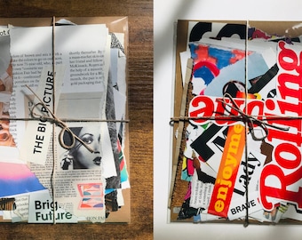 50+pcs Magazine Cutout Clippings for Collage, Vision Board, Scrapbooking, and Junk Journaling | Fashion Magazine Bulk Ephemera Pieces Pack