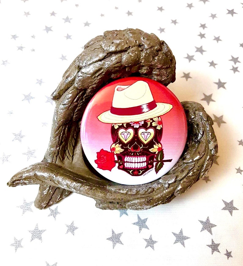 Pocket Mirror Candy Skull