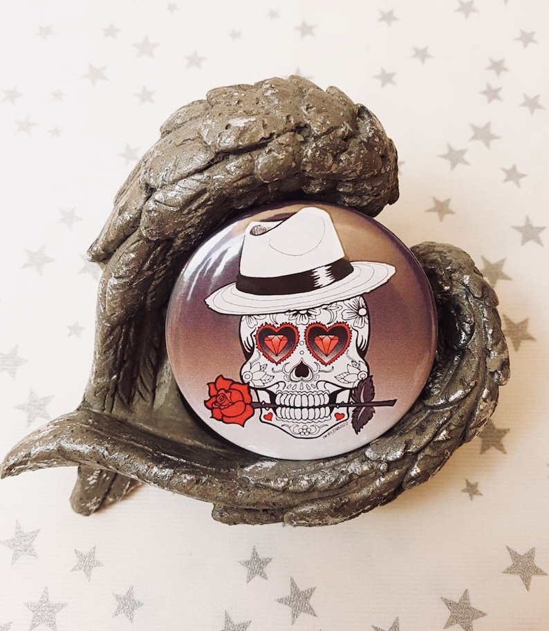 Pocket Mirror Candy Skull