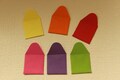 10 small envelopes, 3 x 3 cm, vibrant colors