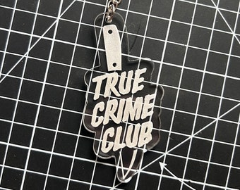 True Crime Club Keychain | true crime gift | horror | serial killers | Spooky