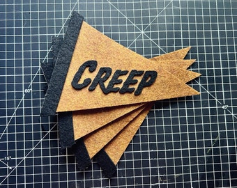 Creep Pennant Flag | Creepy | Weird | Goosebumps | Dark Decor