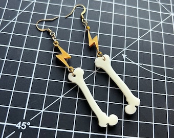 Femur Bone Earrings | Anatomical | Goth | Punk | Bones | Oddities | Macabre