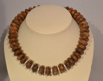 Star Jasper Wood Necklace