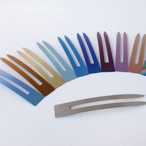 Feather fork, hair fork made of titanium, single colour image 1
