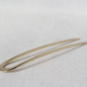 tenedor de pelo de latón forjado con puntas redondas imagen 2