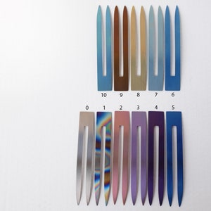 Feather fork, hair fork made of titanium, single colour image 10