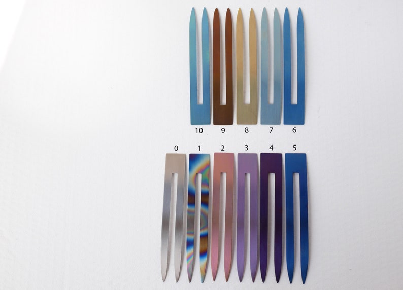 Feather fork, hair fork made of titanium, single colour image 10