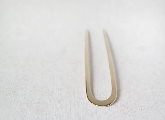 Geschmiedete Messing-Haargabel mit runden Zinken