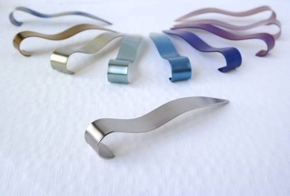 Einfarbiges Haarkomma, Haarstab aus Titan, titanium hairstick