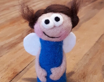 Lindo Angel de la Guarda WILMA Felt Felt Guardian Angel Birthday Gift Birthday Woman Pendant Child Baby Baptism Car