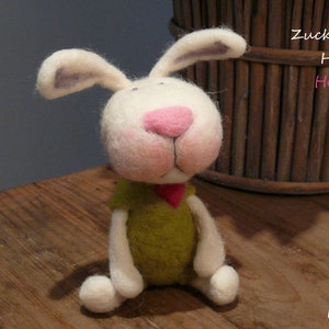 Sugar-sweet bunny HOPPEL hand felted felted bunny Easter bunny easter decoration spring gift girl wife girlfriend birthday
