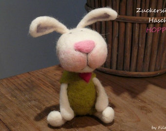 Sugar-sweet bunny HOPPEL hand felted felted bunny Easter bunny easter decoration spring gift girl wife girlfriend birthday