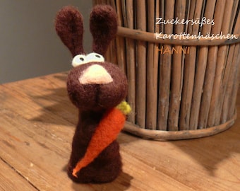 Magical carrot bunny HANNI re-felted felt rabbit rabbit decoration carrot Easter spring summer decorative wreath door wreath gift